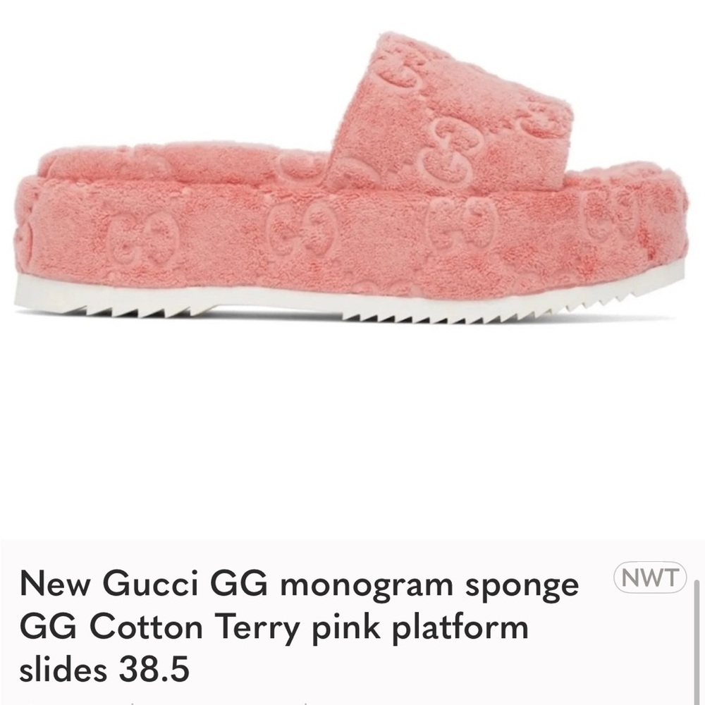 Gucci GG Platform sandals PINK size 38.5
BRAND NEW IN BOX - Picture 3 of 6